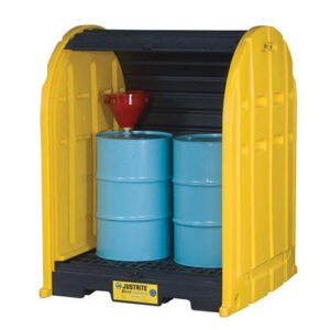 Justrite® 2-Drum Containment Poly Storage Sheds