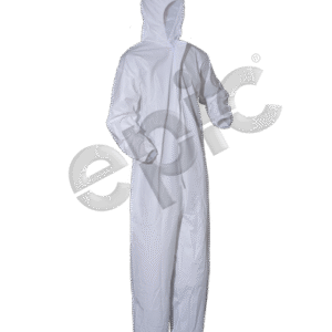 Disposable Coveralls, Microporous Coated with Hood, White, case/25