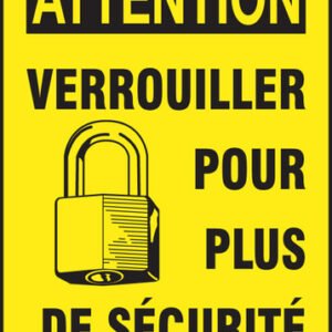 OSHA CAUTION Sign: Lock Out For Safety Before You Start, 14 x 10", Each