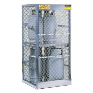 Vertical Gas Cylinder Storage Locker, Aluminum (CSA), 8 Cylinder