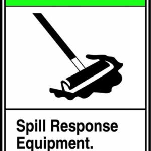 Safety Sign-Emergency-Spill Response Equipment, 14 x 10", Each