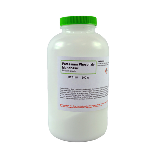 PP0730-500G__01588.1700737906.png Potassium Phosphate Monobasic, Reagent Grade, 500 grams