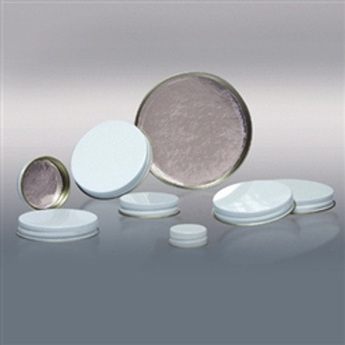 QP-CAP-00436-EA-2T__24693.1699696259.jpg 33-400 White Metal Cap, Aluminum Foil Lined, Each