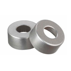 Wheaton® 13mm Crimp Seal Open Top Hole Caps, Aluminum, Unlined, case/1000