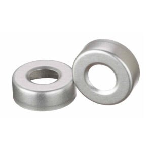Wheaton® 20mm Crimp Seal Open Top Hole Caps, Aluminum, Unlined, case/1000
