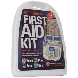 52 Piece Hard Sided All Purpose First Aid Kit, case/16
