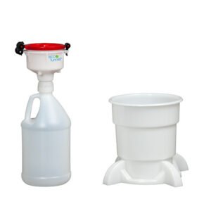 4" ECO Funnel® system with 1 gallon plastic jug (38-400 finish) and secondary containment