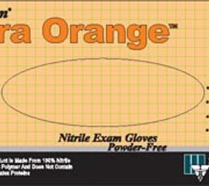 Gloves, Exam, Nitrile, Nonsterile, PF, Textured, XXX-Large, Orange Color, 90 per box, 10 boxes per case
