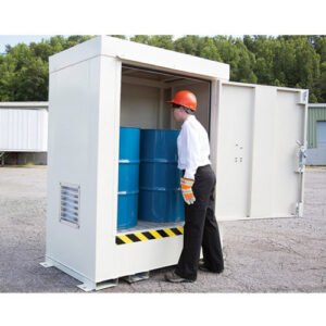 Hazmat Storage Building, Non-combustible LK02, 2-Drum Outdoor Locker